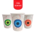 Copo Papel Halloween Olhos Sortido 270ml