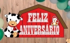 Painel de E.V.A Feliz Aniversário Fazendinha